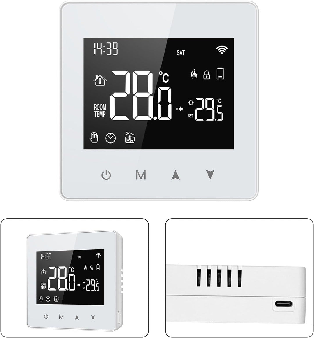 Smart Programmierbares Thermostat, Tuya Zigbee Thermostat Betrieben durch Batterie, Smart Thermostat