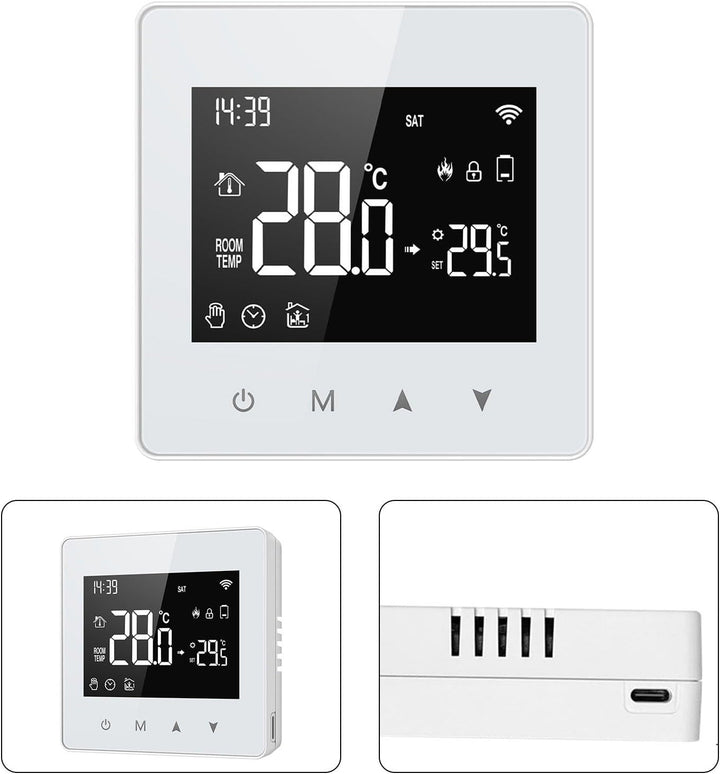 Smart Programmierbares Thermostat, Tuya Zigbee Thermostat Betrieben durch Batterie, Smart Thermostat