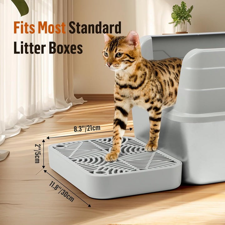 Kunststoff Katzentreppe, Katzentoilettenrampe mit Filterfunktion, Katzenstreu-Filterpedal für Kätzch