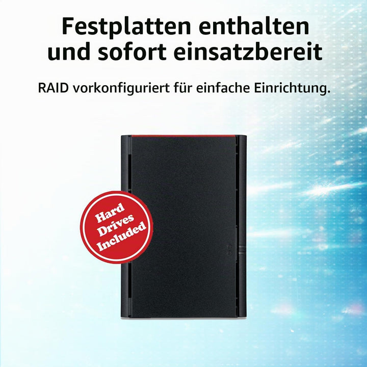 Buffalo LinkStation 410 2 TB High Performance NAS Persönlichen Cloud Storage und Media Server schwar