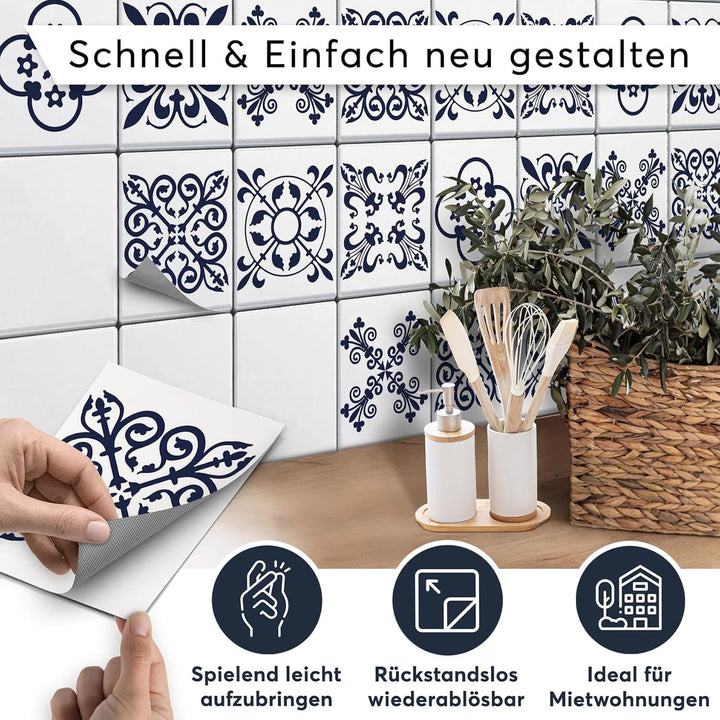 CREATISTO Mosaik-Fliesen Fliesensticker Fliesenfolie - Aufkleber Folie für Fliesen I Klebefliesen De