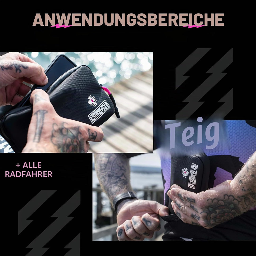 Muc-Off Essentials Wasserfeste Tasche – Robustes Schwarzes 900D Polyester - Wasserabweisende Fahrrad