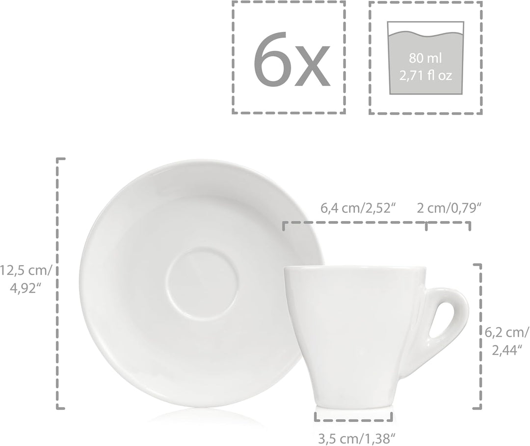 Sänger Espressotassen Set New Port 12 teilig für 6 Personen | PREMIUM COLLECTION Espressotassen 12 T