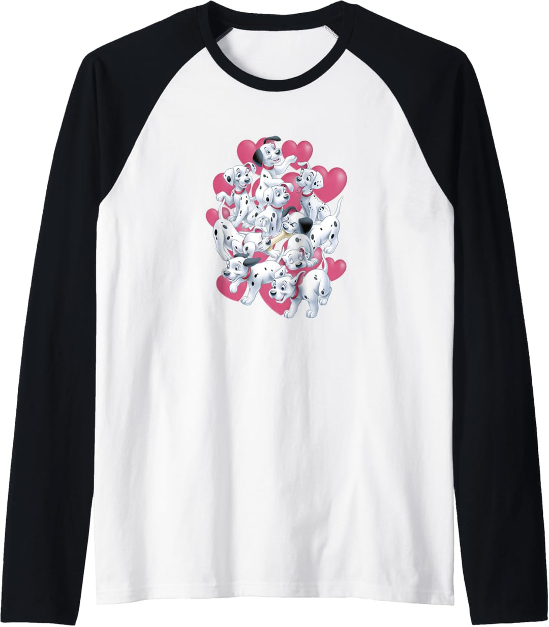 Disney 101 Dalmatians Valentinstag Puppies & Hearts Raglan