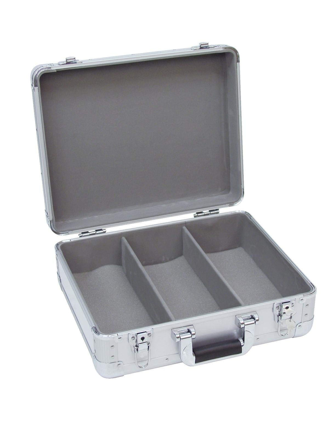ROADINGER CD-Case ALU Digital-Booking abgerundet sil | CD-Case mit Aluminiumgehäuse für ca. 90 CDs