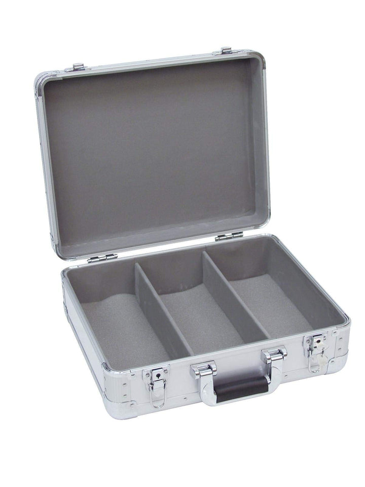 ROADINGER CD-Case ALU Digital-Booking abgerundet sil | CD-Case mit Aluminiumgehäuse für ca. 90 CDs