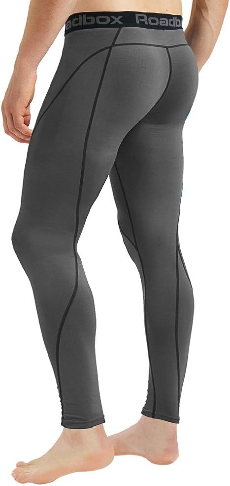 Roadbox Kompressionshose Herren Laufhose Lang für Sport, Training, Fitness, Radfahren, Yoga, Wandern