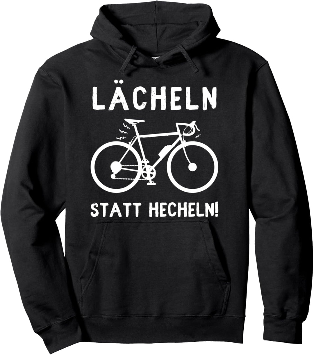 E-Bike Lächeln statt Hecheln - Elektrisches Fahrrad Spruch Pullover Hoodie