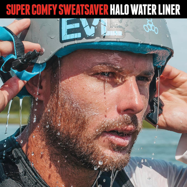 Triple Eight Herren Sweatsaver Halo Water Helmet for Wakeboarding and Waterskiing Helm Karbongummi.