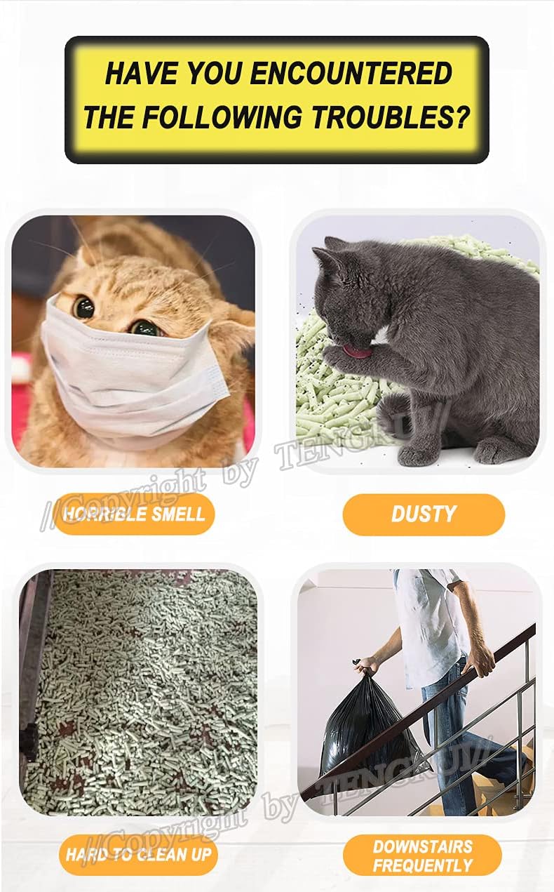 Spülbarer Tofu-Katzenstreu, natürliche Formel-Inhaltsstoffe, Desodorierung & Nullstaub & Ultra-Klump