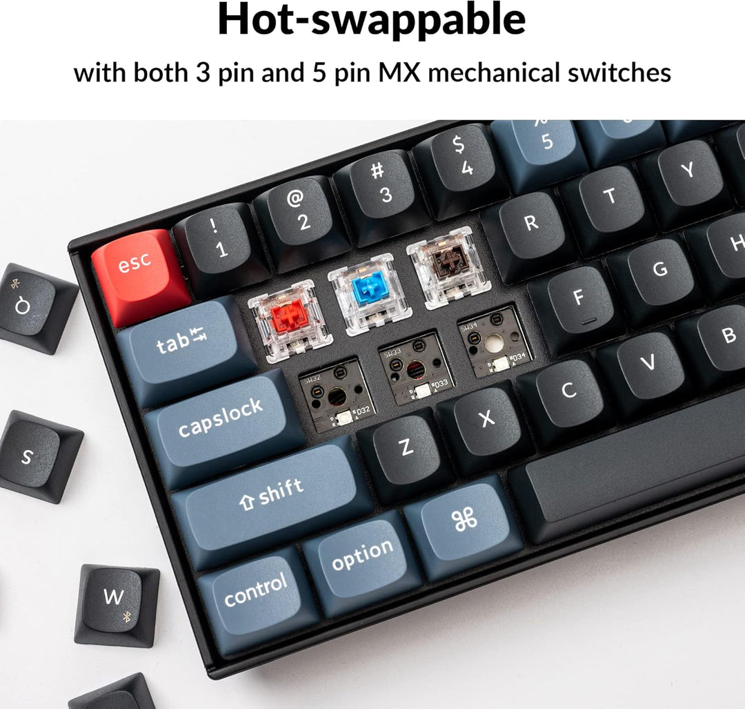 Keychron K6 Pro QMK/VIA Kabellose, mechanische Tastatur, US ANSI-Layout Hot-Swap-fähige Keychron K P