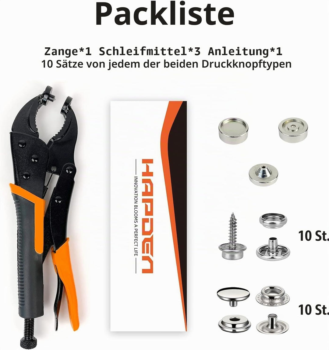 Schnappwerkzeug für Bootsabdeckungen, robustes Schnappverschluss-Werkzeug, Schnappbefestigungswerkze