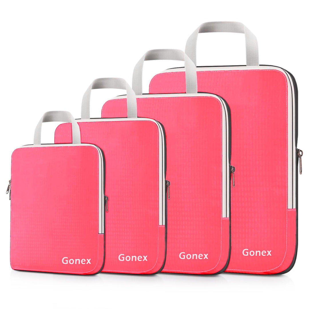 Gonex Compression Packing Cubes 4er Set, Gonex Kleidertaschen 4-teilig Verpackungswürfel, Kleidertas