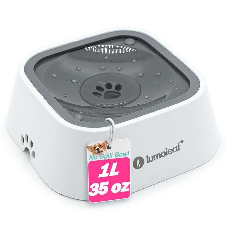 LumoLeaf Wassernapf für Hunde, 1L, Anti-Schwapp Fressnapf Hund Unterwegs, Kein Verschütten Auslaufsi