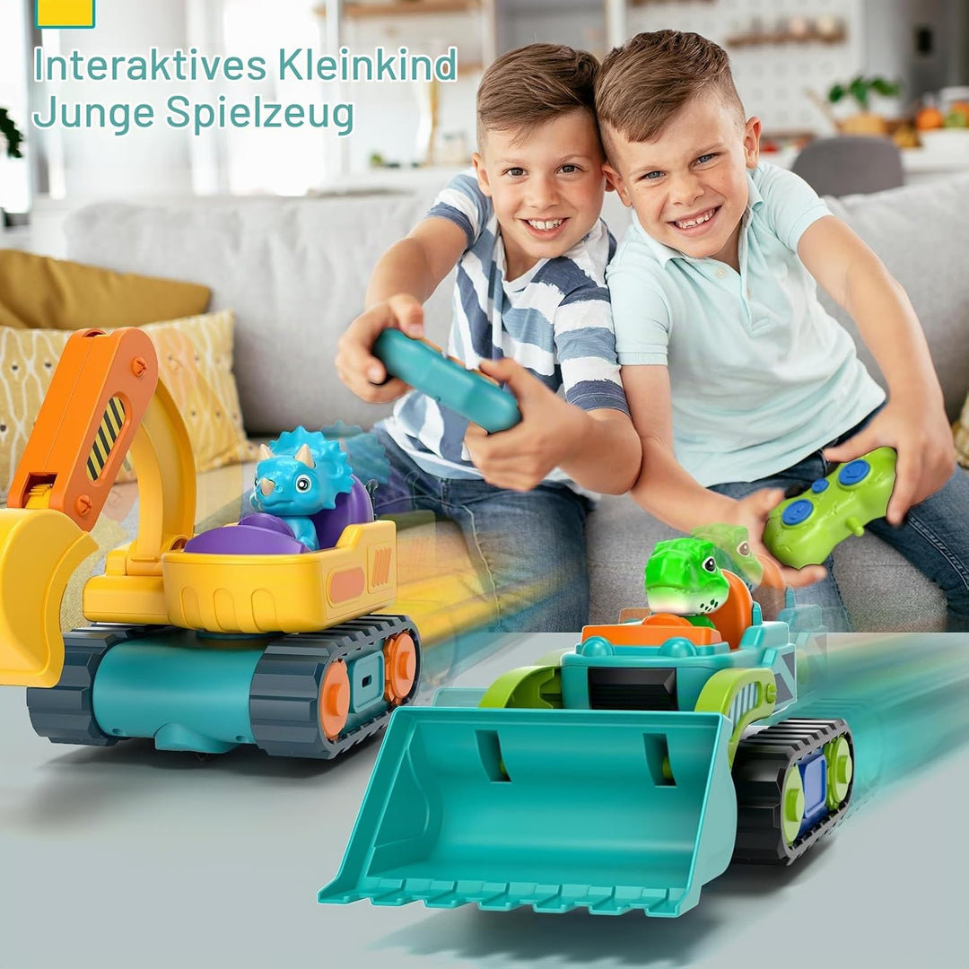 Lehoo Castle Ferngesteuertes Auto ab 3 Jahre, Geschenk Junge 2 Jahre, Bagger &amp; Bulldozer Kinder 2 Ja