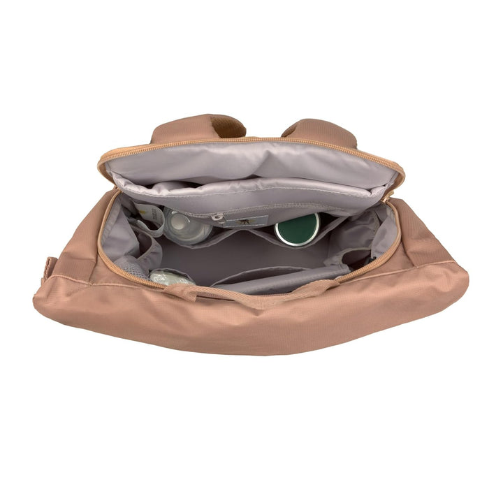 LÄSSIG Baby Wickelrucksack Wickeltasche Rucksack mit Wickelunterlage, Kinderwagenbefestigung, Flasch