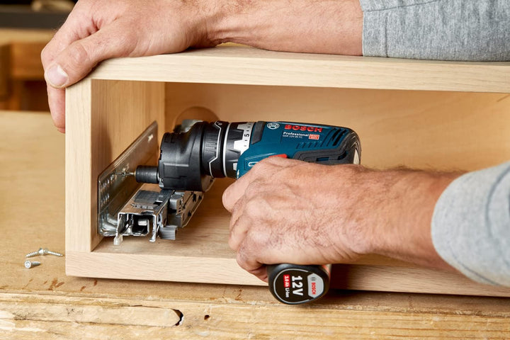 Bosch Professional 12V System Akku Bohrschrauber GSR 12V-35 FC - FlexiClick System (inkl. 4 x Aufsat