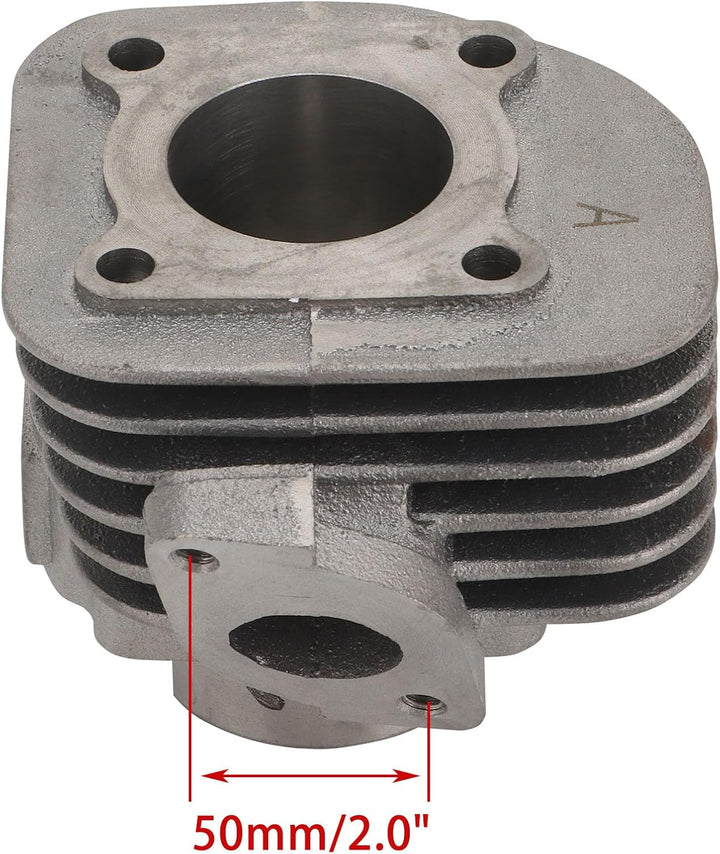 WOOSTAR 40mm Grosse Bohrung Zylinder mit Dichtungen Kolbenring Kit Ersatz für 2 Takt Jog 50ccm Minar