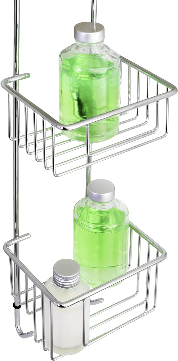 kowald ® Design Duschkorb zum Hängen Chrome | Duschablage zum Hängen | schmales Design | 68x15x12cm