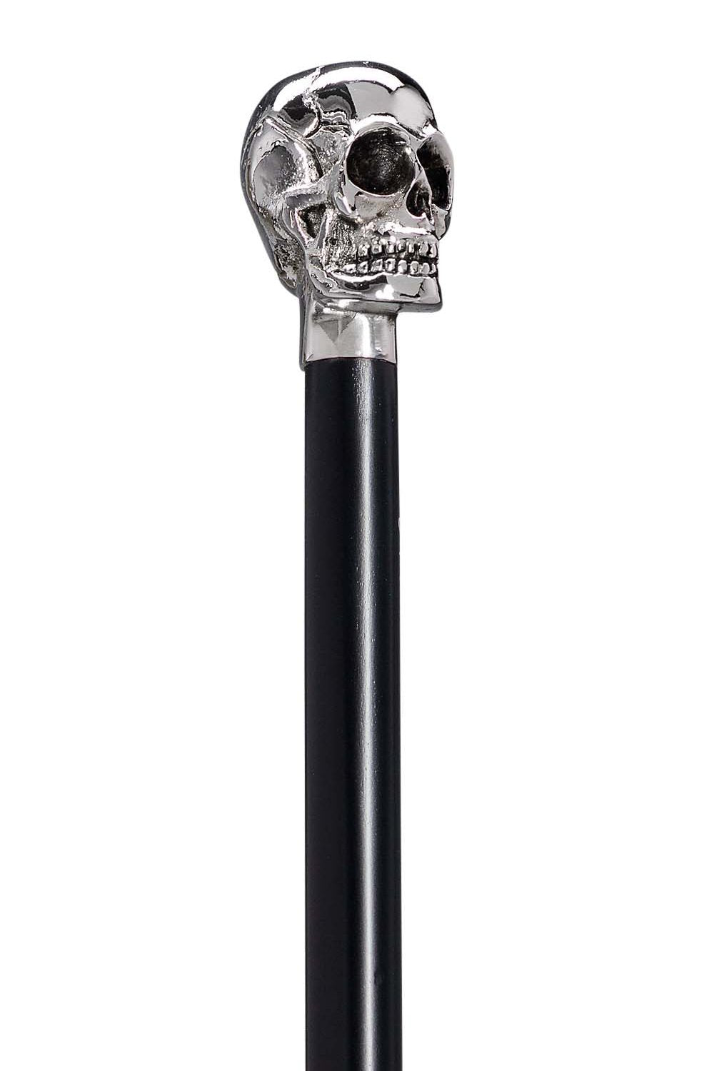 Gehstock Frackstock Skull mit Totenkopf-Chromknauf
