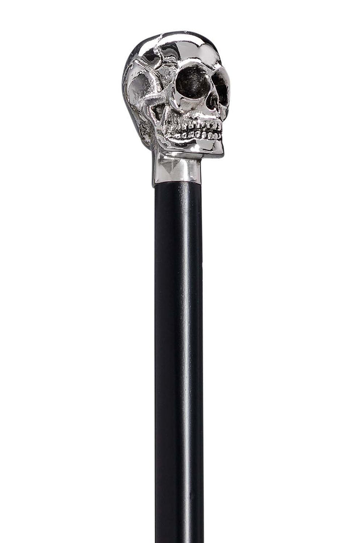 Gehstock Frackstock Skull mit Totenkopf-Chromknauf