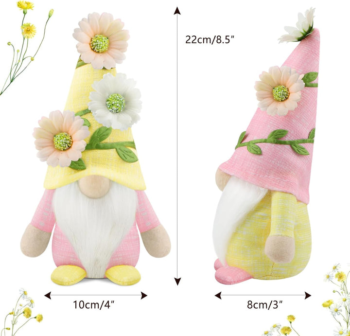Gehydy Deko Frühling Wichtel Figuren 3er Set Frühlingsdeko Osterwichtel Deko Ostern Zubehör für Home