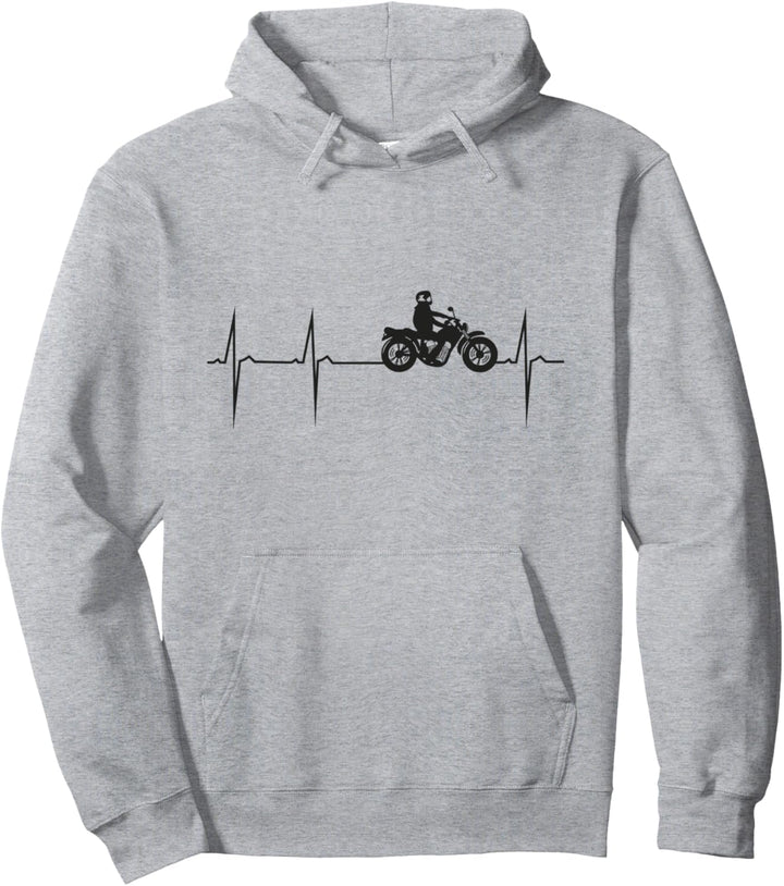 Herzklopfen Herzfrequenz Biker - Herzschlag für Motorrad Pullover Hoodie