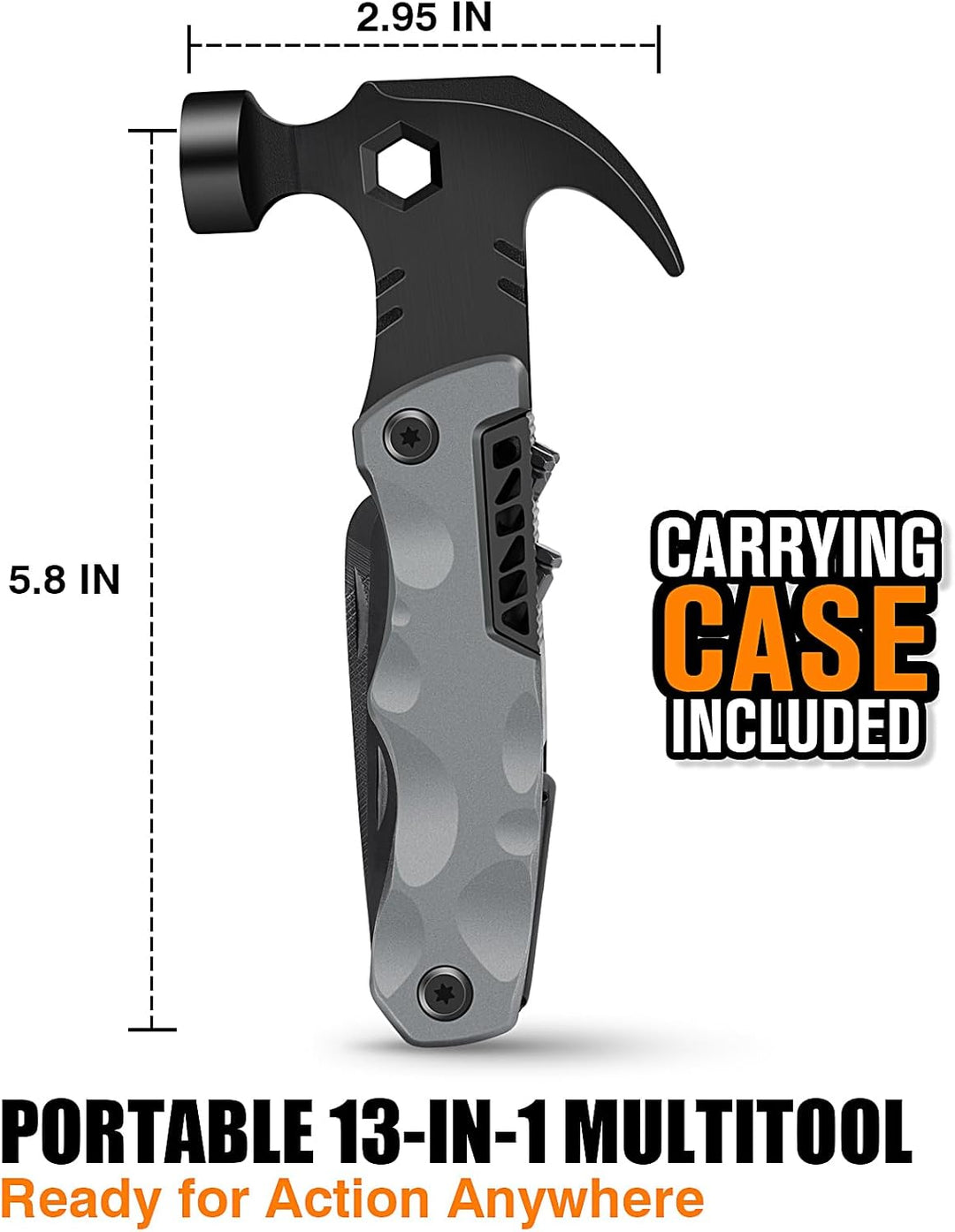 Camping Multitool – Geschenke für Männer &, Vater, Ehemann – 13-in-1 Multitool, Hammer, Flaschenöffn