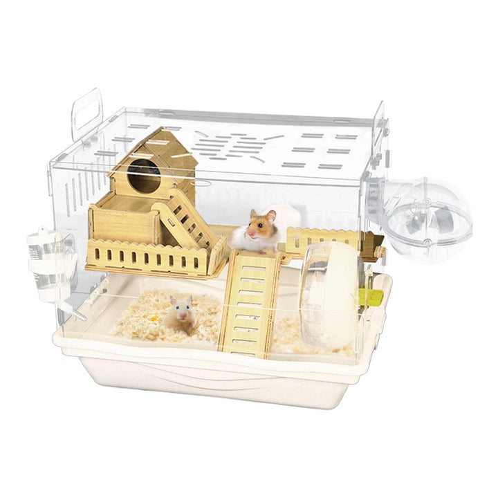 Clear Hamster Cage, Hamster Cage | Hamster Lebensraum Haustier Beobachtung Tierkäfig,Atmungsaktives