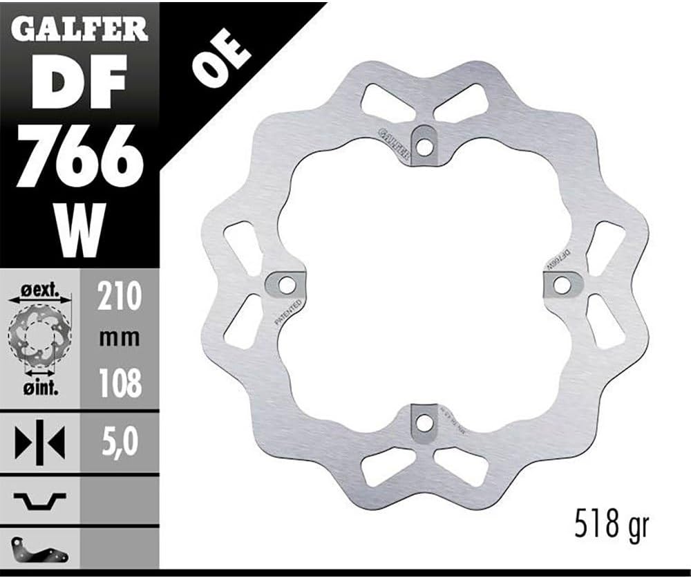 GALFER Wave Bremsscheibe "DF766" W - Bremsscheibe starr (KBA), hinten MV AGUSTA