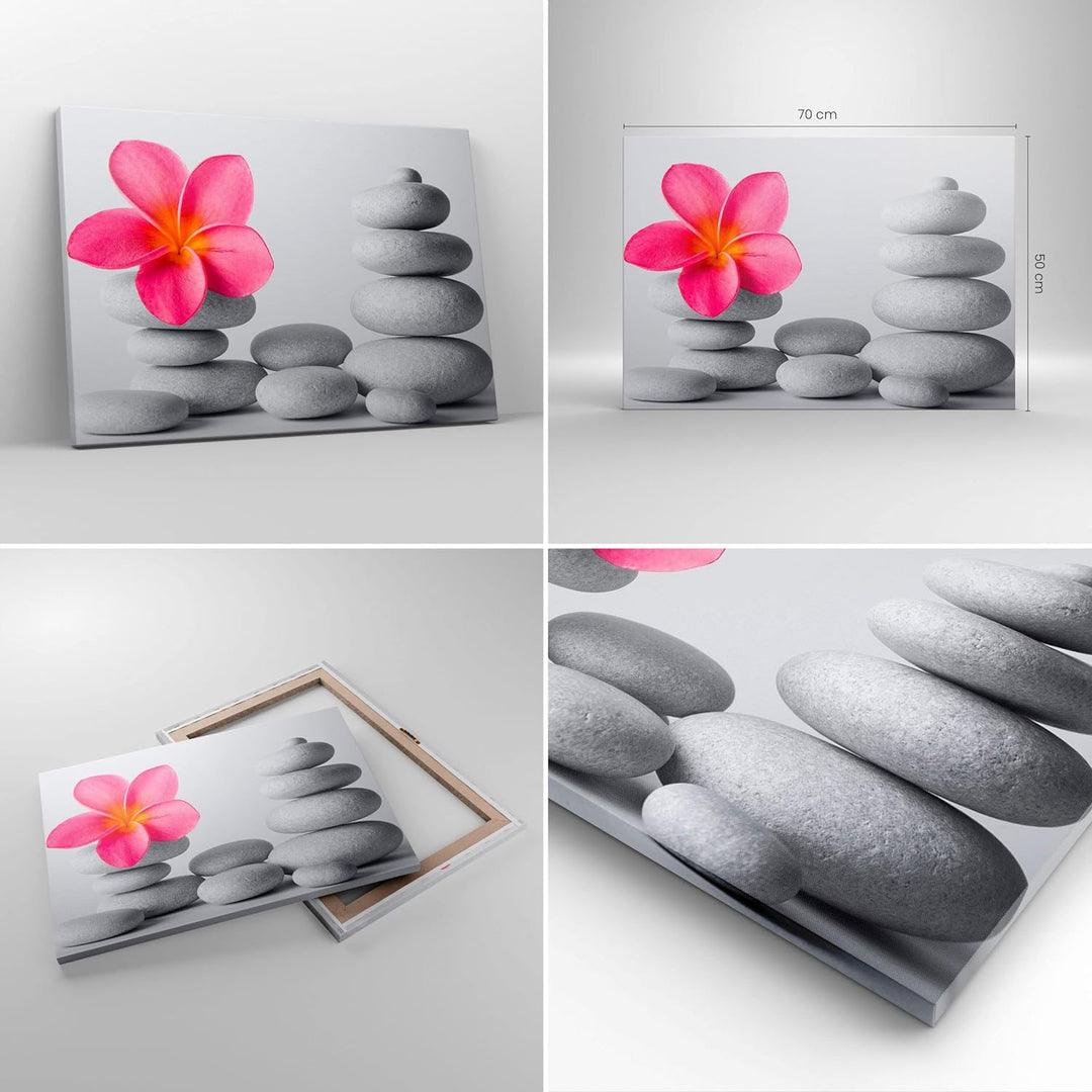 Bilder auf Leinwand Spa buddhismus ruhig blume Leinwandbild 70x50cm Wandbilder Dekoration Wohnzimmer