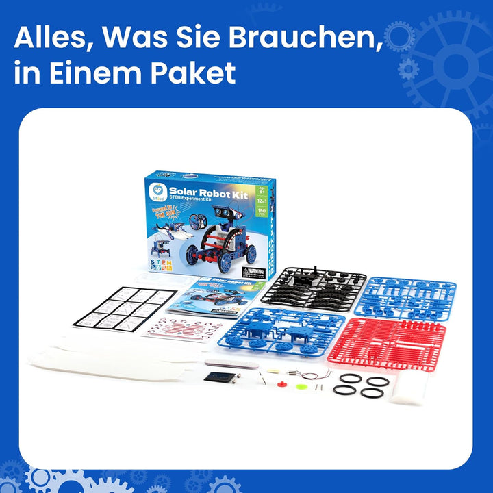 Sillbird Solar STEM Roboter Bausatz, 12-in-1 Lernspielzeug für Kinder Jungen ab 8 Jahren, Kreative G