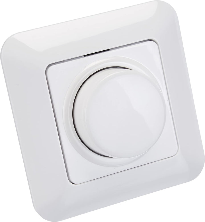 Kopp 844902012 LED Komplettgerät Phasenanschnitts-Dimmer, Schalterprogramm Cadiz arktis-weiss Druck-