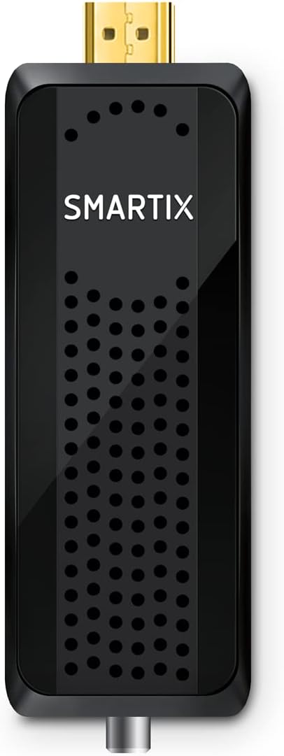 Smartix Atlantis DH12 Digitaler terrestrischer TV-Decoder DVBT und DVBT2 HD Stick, MPEG-2, MPEG-4/H.