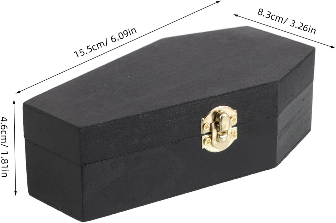 VICASKY Handgefertigte Holz Sarg Aufbewahrungsbox mit Klappdeckel Vielseitige Gedenkbox für Haustier