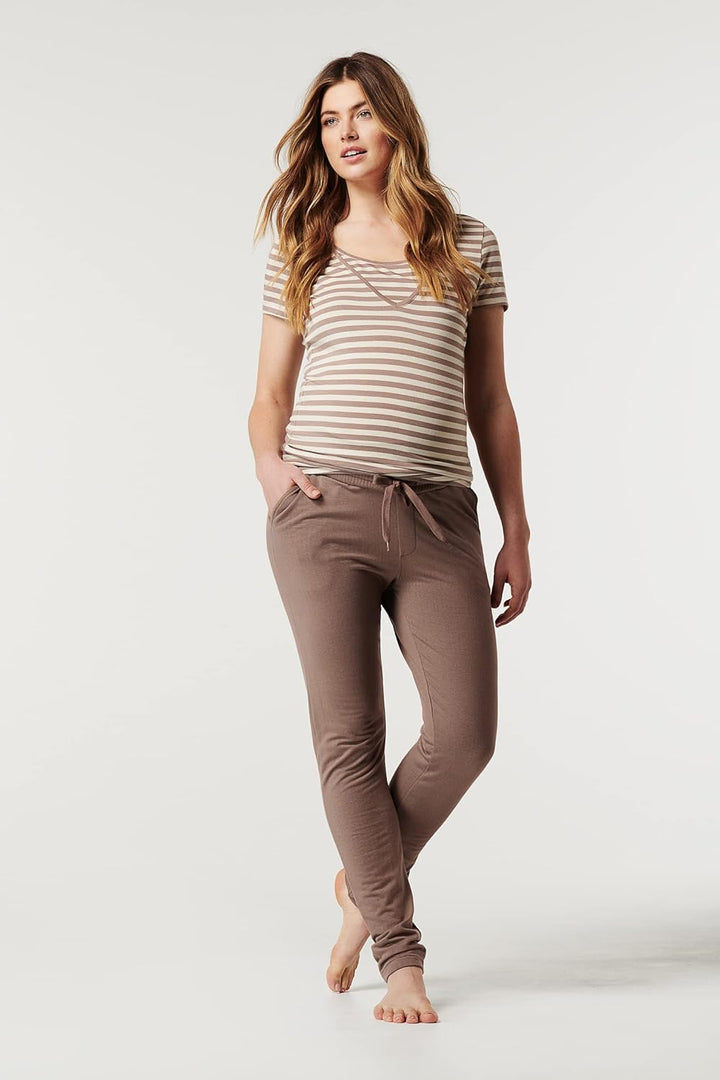 Noppies Damen Pants Over The Belly Hardin Hose, Pine Bark - P943