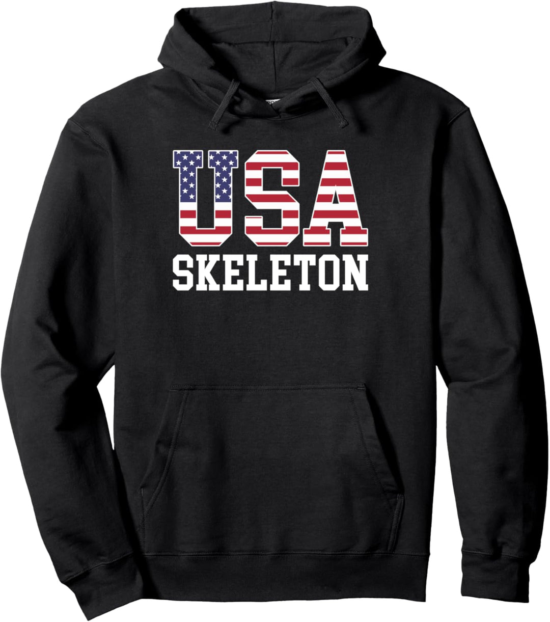 USA-Flagge Musher - Amerikanisches USA-Skelett Pullover Hoodie