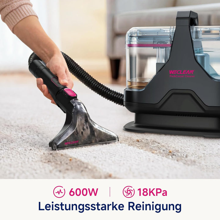 WECLEAN C3 Nasssauger Polsterreiniger Gerät,Fleckenreiniger für Teppiche, Sofas, Treppen, Fenster, S