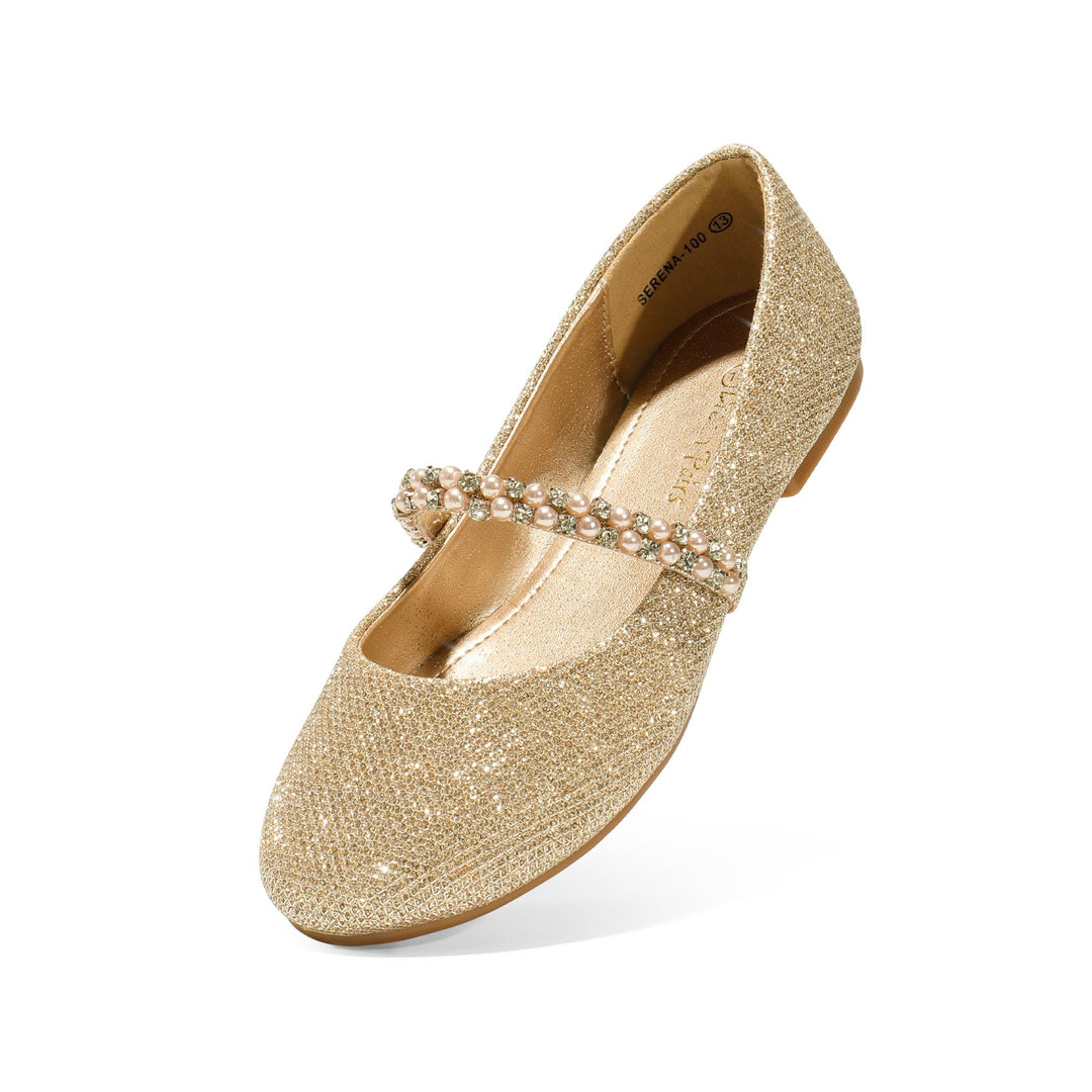 DREAM PAIRS Mädchen Mary Jane Strap Flache Schuhe Ballerinas Prinzessin Schuhe Flache Schulschuhe 33
