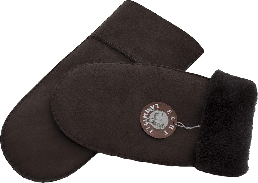 Reissner Lammfelle warme Merino Lammfell Fäustlinge Faust Handschuhe für Damen und Herren HDS-FAUST1