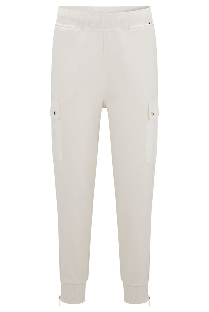 BOSS Damen C_ecargo Jersey-Trousers, Open White