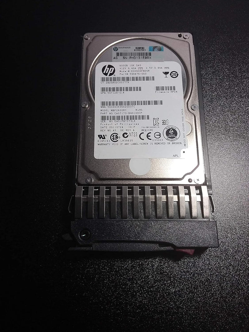 HPE 600Gb Ersatzteil HDD 10K 6G Hot Plug 6,4cm 2,5