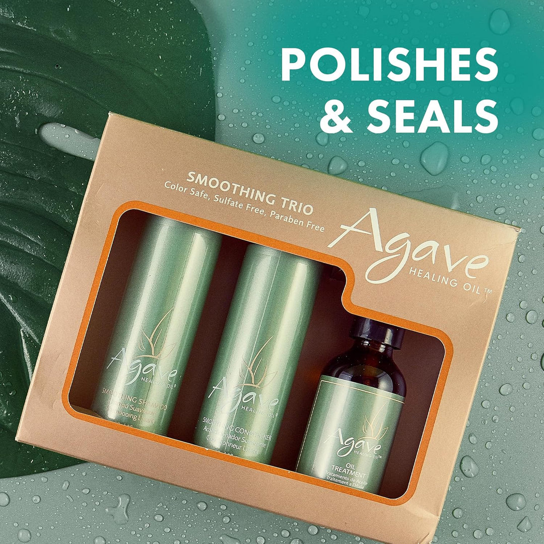 Agave Healing Oil Agave Professionelles Haarpflegeset - Shampoo + Conditioner + Öl Kit