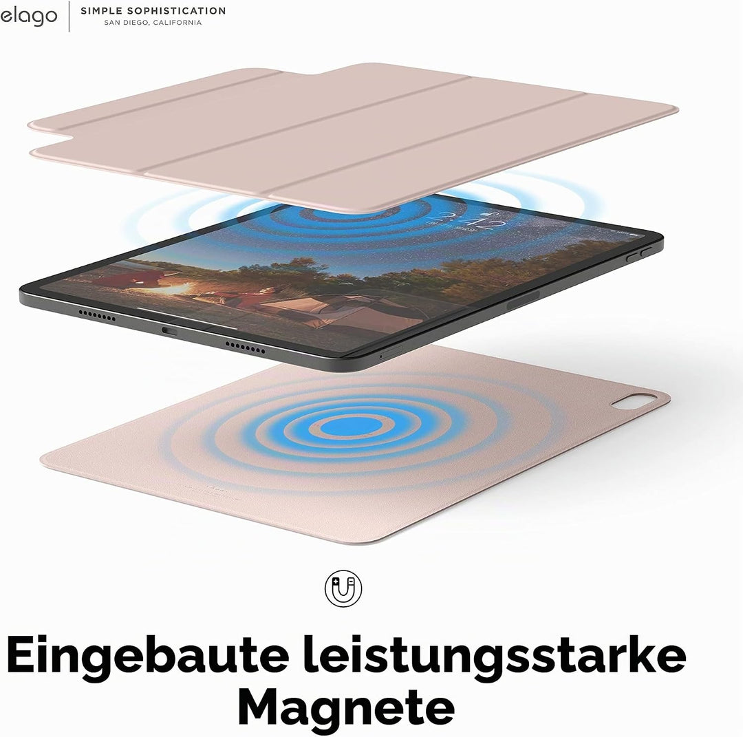elago Magnetische Folio Hülle für iPad Air 10.9" 5., 4. Gen - Rückwand kann an Metallmaterialien bef