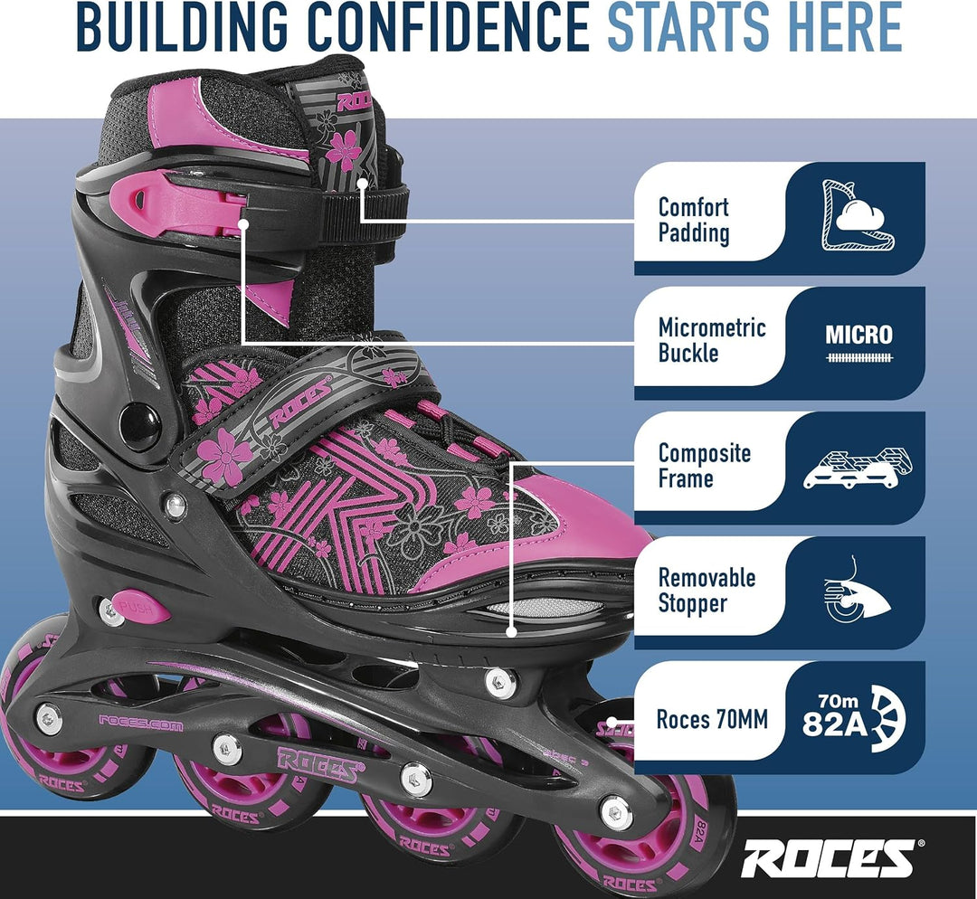 Roces Mädchen Jokey 3:0 Inline Skates 38 Black-Pink, 38 Black-Pink