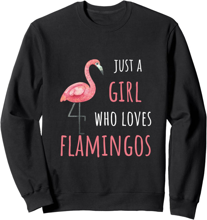 Flamingo-Geschenk nur ein Mädchen, das Flamingos liebt Sweatshirt