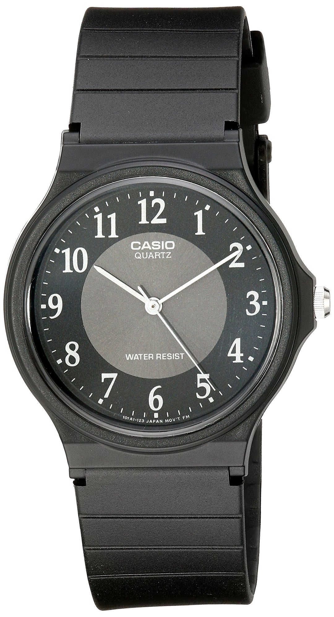 Casio - -Armbanduhr- Mit schwarzem Gummiband, Mit schwarzem Gummiband