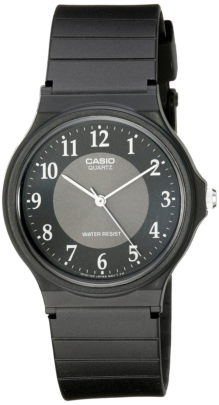 Casio - -Armbanduhr- Mit schwarzem Gummiband, Mit schwarzem Gummiband
