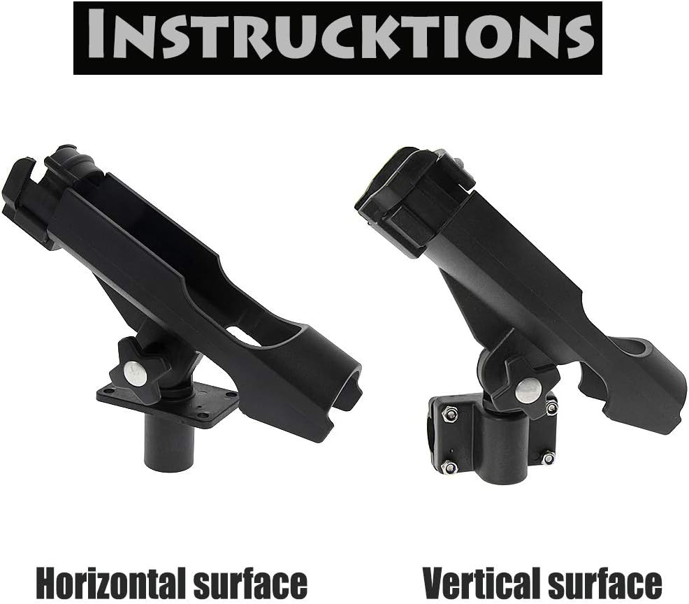 Rutenhalter für Boot Kajak - 2 x Angelrutenhalter Stabil 360 Grad Drehbar und einfach stellbar