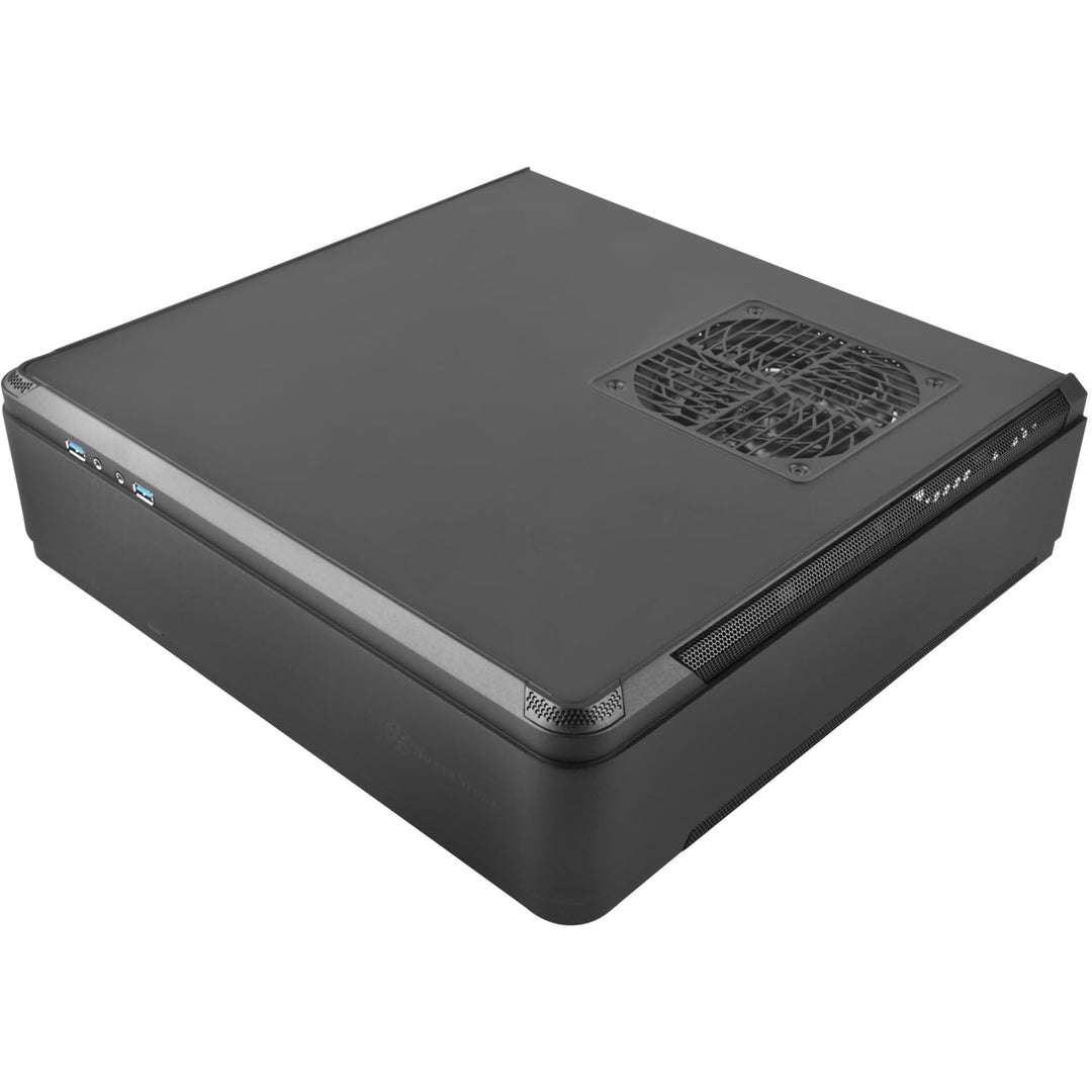 SilverStone 10177 SST-FTZ01B-E - Fortress High-End Mini-ITX Gaming HTPC Gehäuse, PSU ATX optional, s